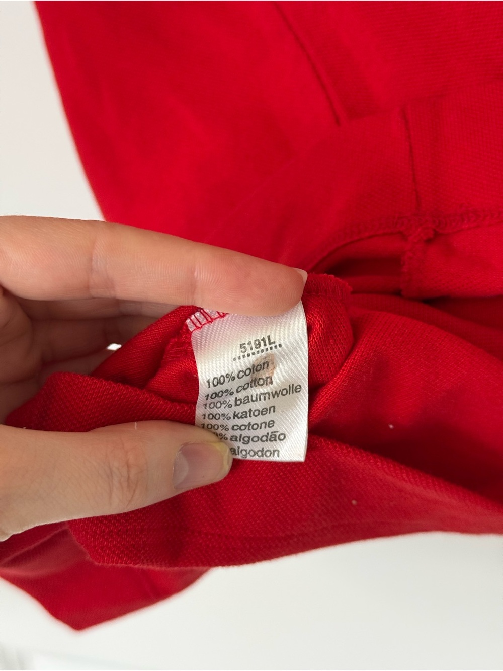 Lacoste Red Pique Polo - Picture 5 of 5
